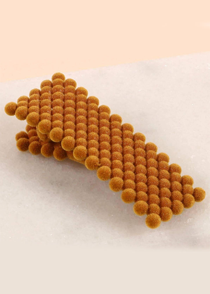 Mustard Mini Beads Hair Clip Accessories