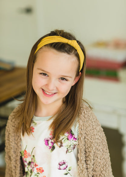 Mustard Ribbed Youth Headband - FINAL SALE Accessories