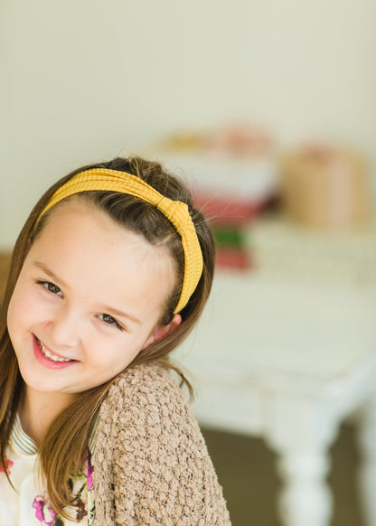Mustard Ribbed Youth Headband - FINAL SALE Accessories