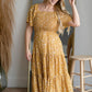 Mustard Smocked Dress With Bell Sleeves Dresses Hayden
