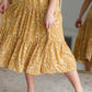 Mustard Smocked Dress With Bell Sleeves Dresses Hayden