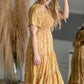 Mustard Smocked Dress With Bell Sleeves Dresses Hayden