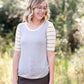 Mustard Stripe Baseball Tee - FINAL SALE Tops