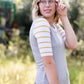 Mustard Stripe Baseball Tee - FINAL SALE Tops