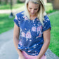 Muted Floral Tee Tops