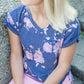 Muted Floral Tee Tops