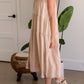 Natural Linen Textured Ruffle Midi Dress - FINAL SALE Dresses