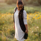 Natural Ribbed Tunic Midi Dress Dresses Grade & Gather