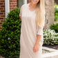 Natural Ribbed Tunic Midi Dress - FINAL SALE Dresses
