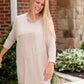 Natural Ribbed Tunic Midi Dress - FINAL SALE Dresses