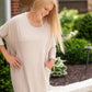 Natural Ribbed Tunic Midi Dress - FINAL SALE Dresses