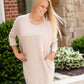 Natural Ribbed Tunic Midi Dress - FINAL SALE Dresses