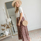 Natural Round Rattan Clutch Accessories Bright Smile