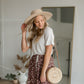 Natural Round Rattan Clutch Accessories Bright Smile