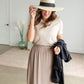 Natural Woven Hat With Ribbon Detail Accessories Fame