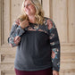 Women's modest plus size floral sweatshirt