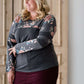 Women's modest plus size floral sweatshirt
