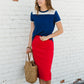 Navy and White Striped Campus Tee - FINAL SALE Tops