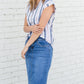 Navy and White Striped Tee - FINAL SALE Tops