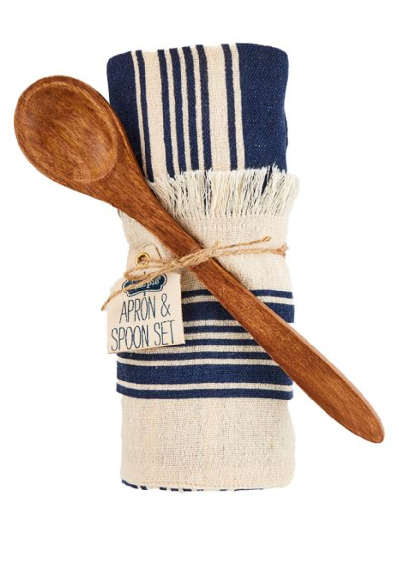 Navy Apron + Spoon Set Home & Lifestyle