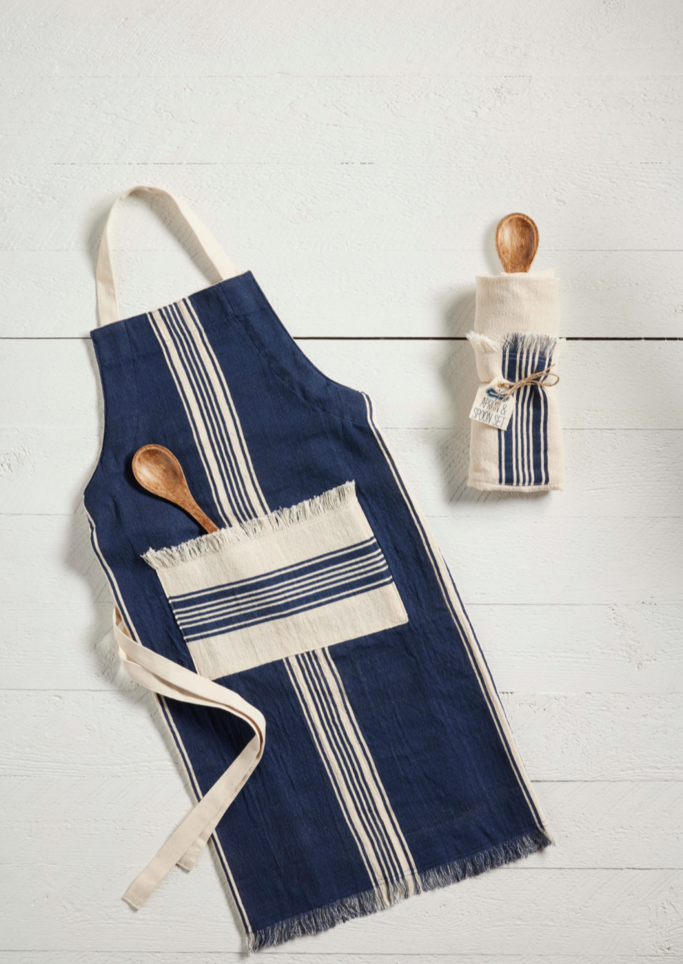 Navy Apron + Spoon Set Home & Lifestyle