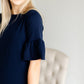 Navy Bell Sleeve Midi Dress - FINAL SALE Dresses