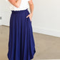 Navy Blue Jersey Maxi Skirt - FINAL SALE Skirts