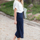 Navy Fallon Rib Midi Skirt Skirts