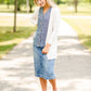 Navy Floral Button Top Tops