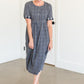 Navy Gingham Faux Button Up Midi Dress - FINAL SALE Dresses