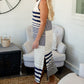 Navy Multi Stripe Maxi Dress Dresses