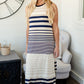 Navy Multi Stripe Maxi Dress Dresses