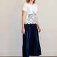 Navy Pleated High Waist Skirt - FINAL SALE Skirts