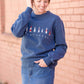 Navy Sailboat Crewneck Sweatshirt Tops