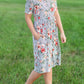 Navy Striped Floral Midi Dress - FINAL SALE Dresses