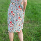 Navy Striped Floral Midi Dress - FINAL SALE Dresses