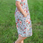 Navy Striped Floral Midi Dress - FINAL SALE Dresses