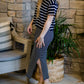 Navy Striped Knit Top and Dress Set - FINAL SALE Dresses