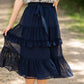 Navy Swiss Dot Tiered Midi Skirt - FINAL SALE Skirts