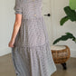 Navy Tiered Gingham Midi Dress -FINAL SALE Dresses