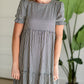 Navy Tiered Gingham Midi Dress -FINAL SALE Dresses