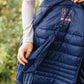 Navy Zip Up Padded Vest - FINAL SALE Tops