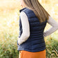 Navy Zip Up Padded Vest - FINAL SALE Tops