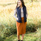 Navy Zip Up Padded Vest - FINAL SALE Tops