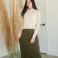 Neutral Cowl Neck Waffle Top Tops Orange Creek/Tea N Rose