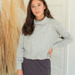 Neutral Cowl Neck Waffle Top Tops Orange Creek/Tea N Rose