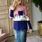 Neutral Floral Color Block Top - FINAL SALE Tops