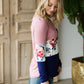 Neutral Floral Color Block Top - FINAL SALE Tops