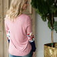 Neutral Floral Color Block Top - FINAL SALE Tops