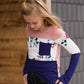 Neutral Floral Color Block Top Tops